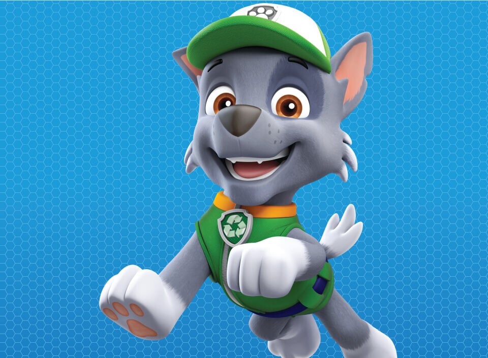 Paw Patrol Characters - Biography Rocky - Desktop image